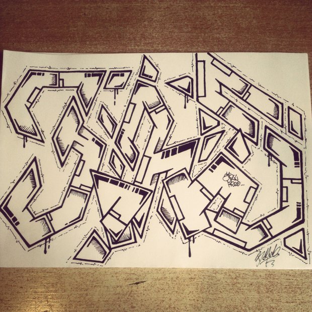 Graffiti Sketch - Photo by borns123 - borns, brs, stillfree (2014)