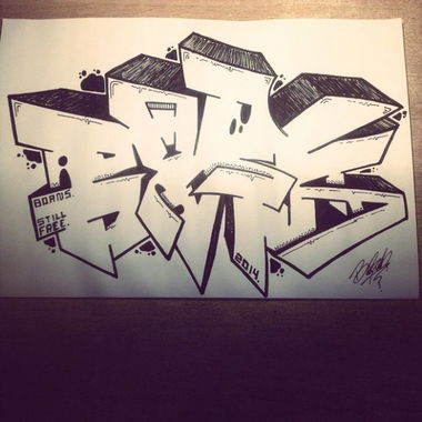 Graffiti Sketch - Photo by borns123 - borns, brs, stillfree (2014)