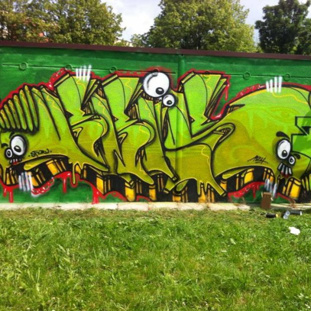 Graffiti Wall in Kielce - Photo by bris124 - bris, bris124, briser