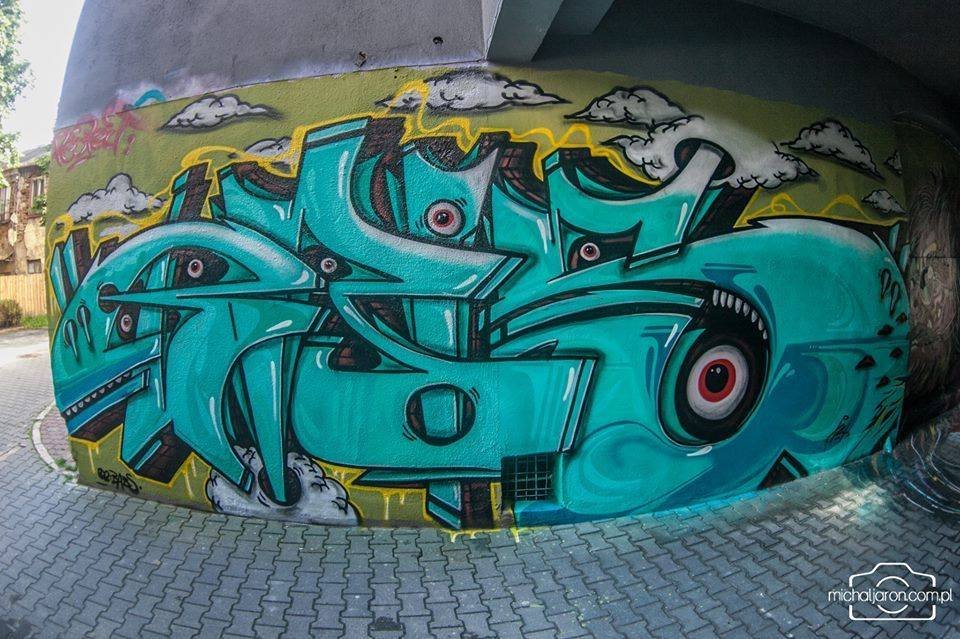 Graffiti Wall in Kielce - Photo by bris124 - bris, bris124, briser (2014)