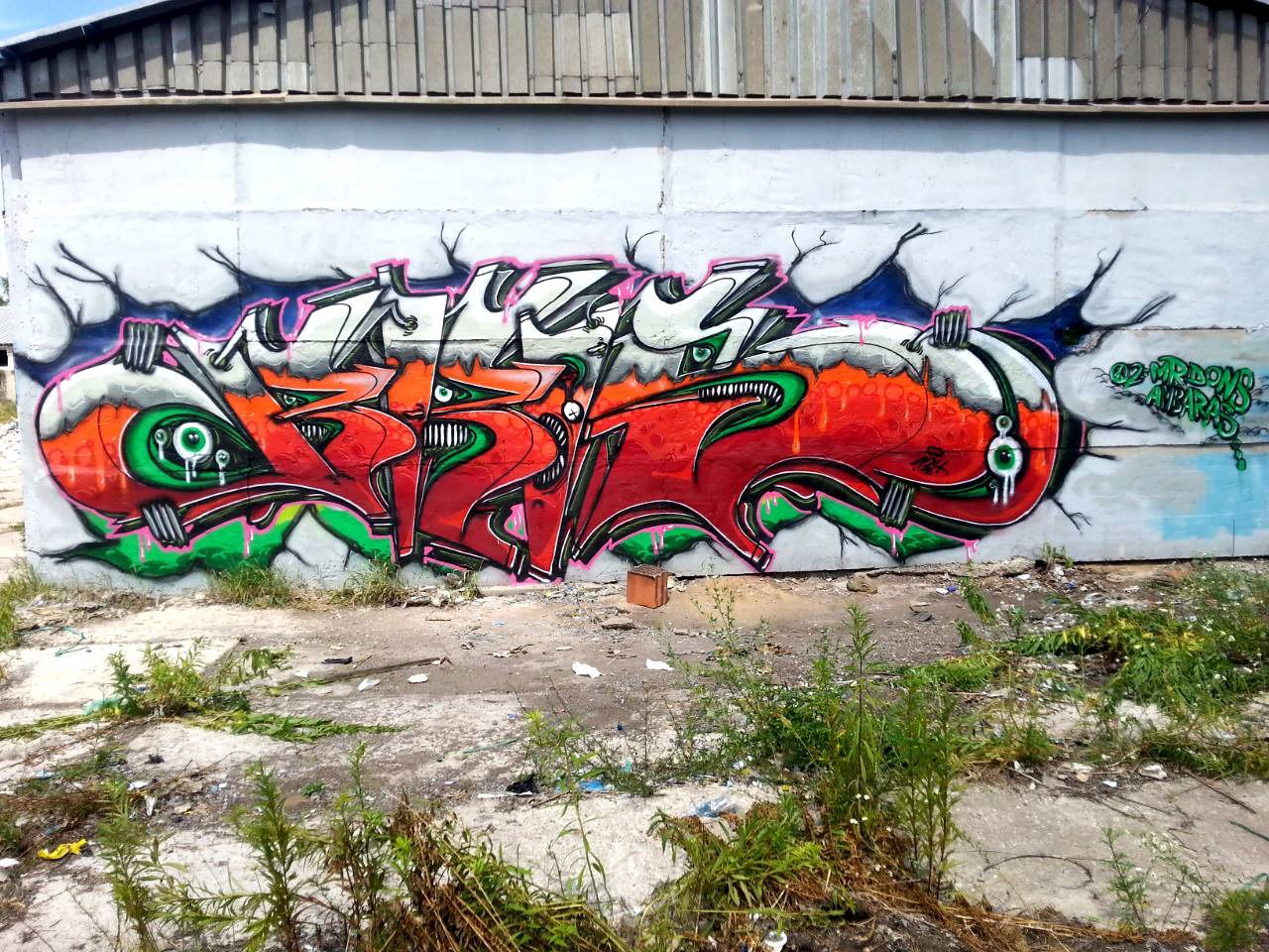 Graffiti Wall in Kielce - Photo by bris124 - bris, bris124, haeren (2015)