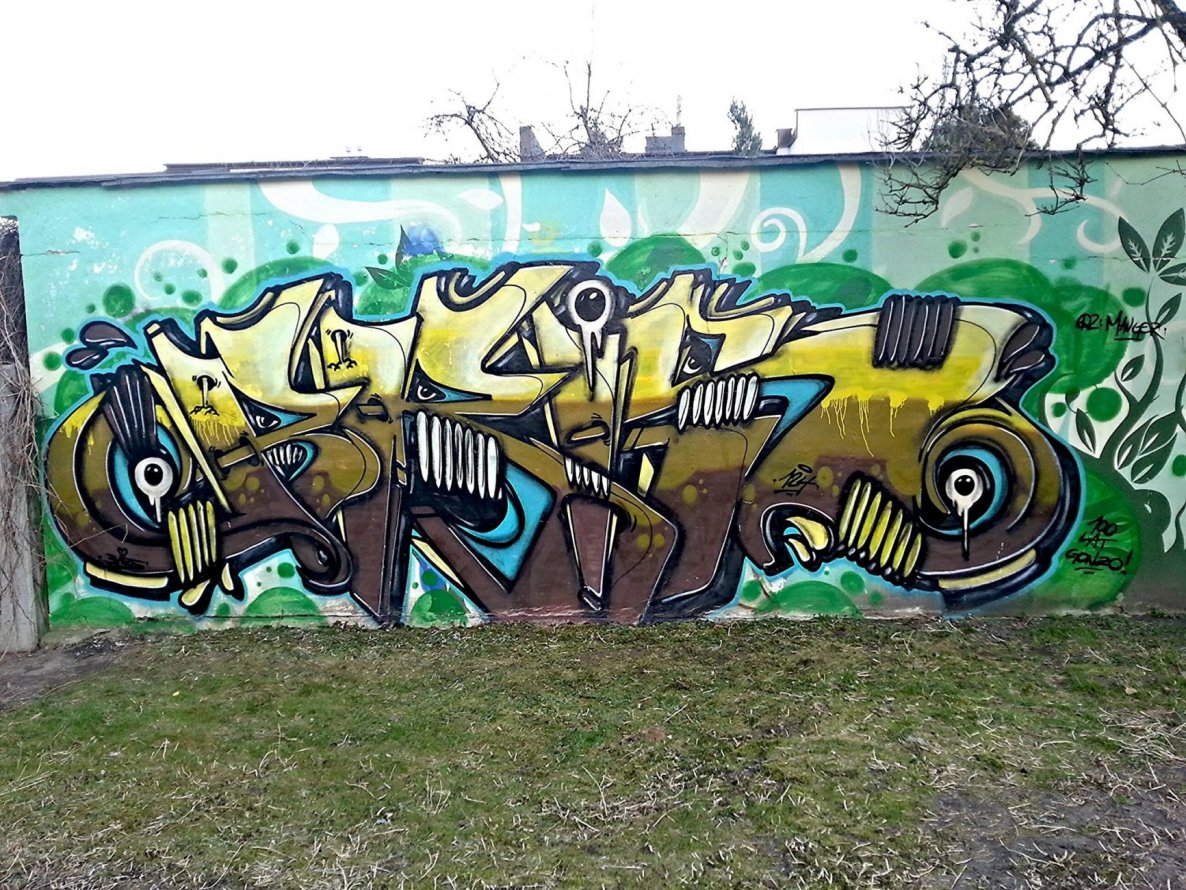 Graffiti Wall in Kielce - Photo by bris124 - bris, briser124, bris124 (2015)