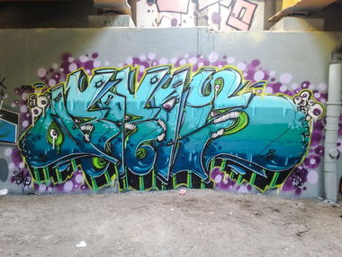 Graffiti Wall in Warsaw - Photo by bris124 - bris, bris124, haeren (2015)