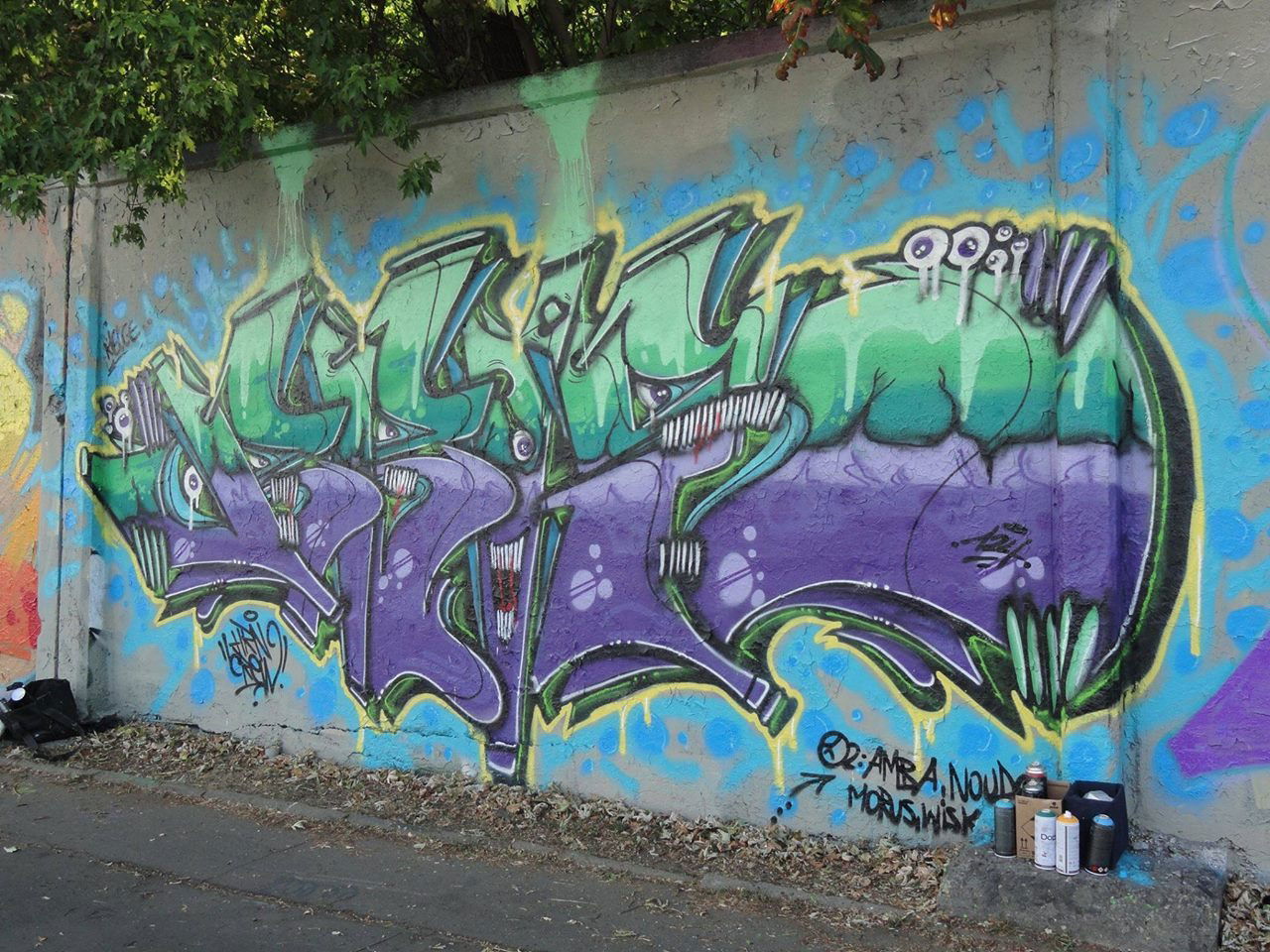Graffiti Wall in Warsaw - Photo by bris124 - bris, bris124, haeren (2015)