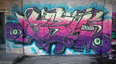 Graffiti Wall in Kielce - Photo by bris124 - bris124, briser, bris (2015)