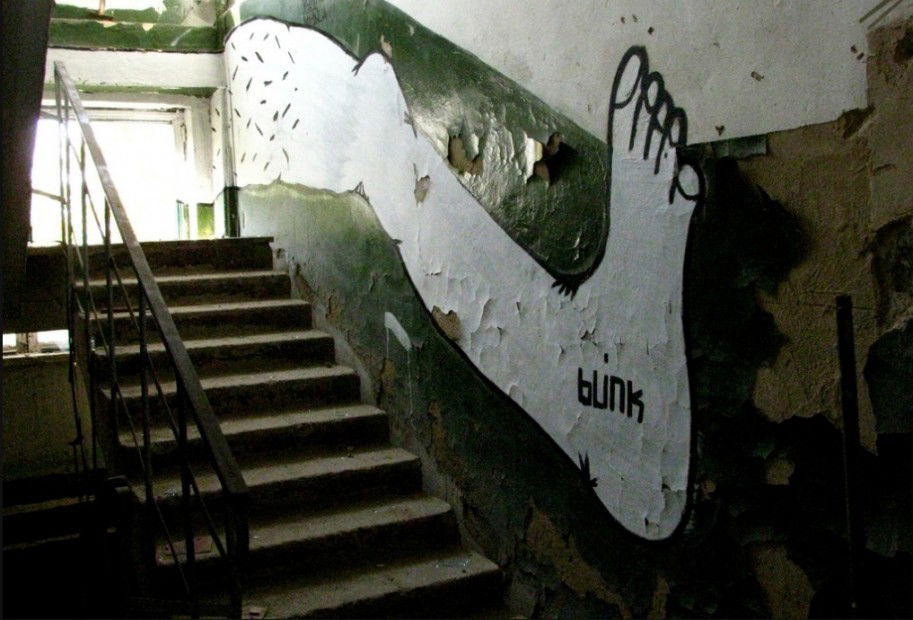 Graffiti Street Art in Orenburg - Photo by bsnk_c45 - bsnk, c45, foot