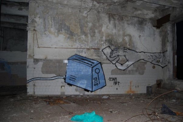 Graffiti Street Art in Orenburg - Photo by bsnk_c45 - c45, bsnk, trash