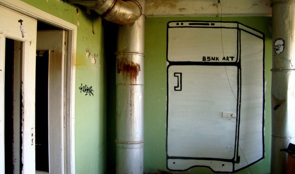 Graffiti Street Art in Orenburg - Photo by bsnk_c45 - c45, bsnk, abandoned