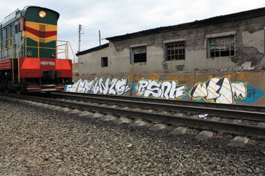 Graffiti Bombing - Photo by bsnk_c45 - c45, bsnk, meat