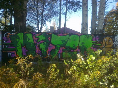 Graffiti Wall in ?yrardów - Photo by buldii - Miter (2013)