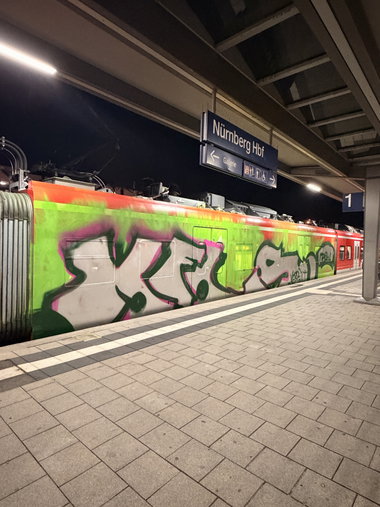 Graffiti Train in Nuremberg - Photo by buntistbesser (2026)