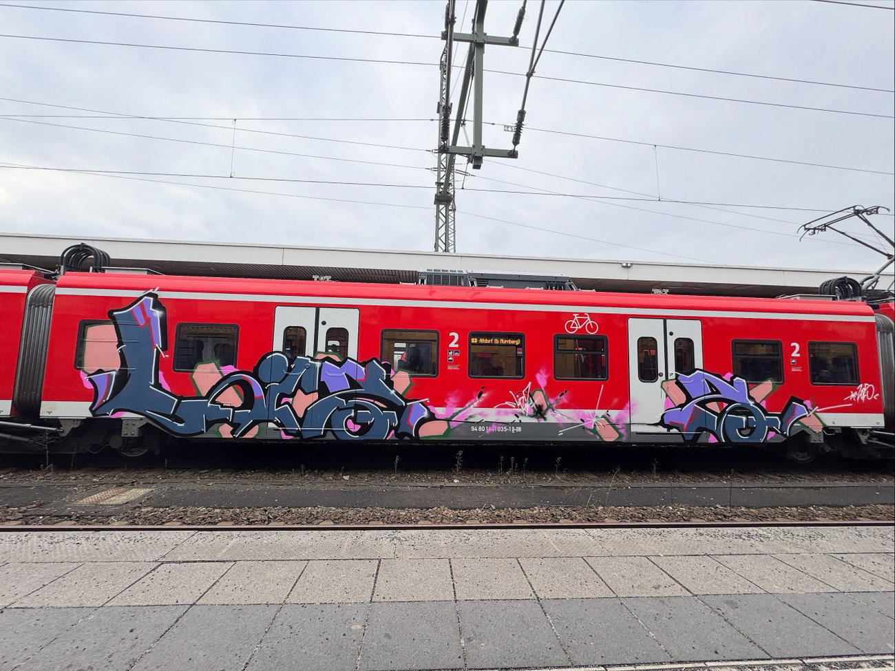 Graffiti Train in Nuremberg - Photo by buntistbesser (2025)