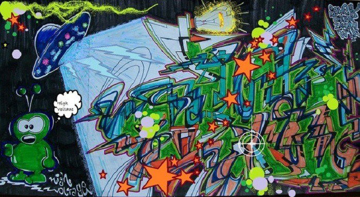 Graffiti Sketch - Photo by c1ok - High, Voltage (2010)