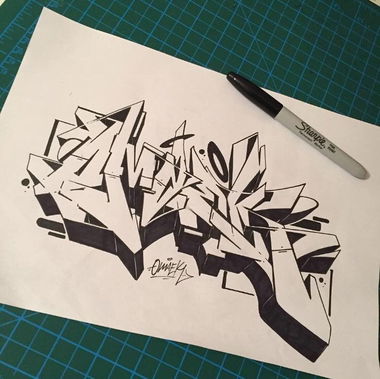 Graffiti Sketch in Turkey - Photo by cAuSetuRk - causeturk, stilbaz, balcans (2018)