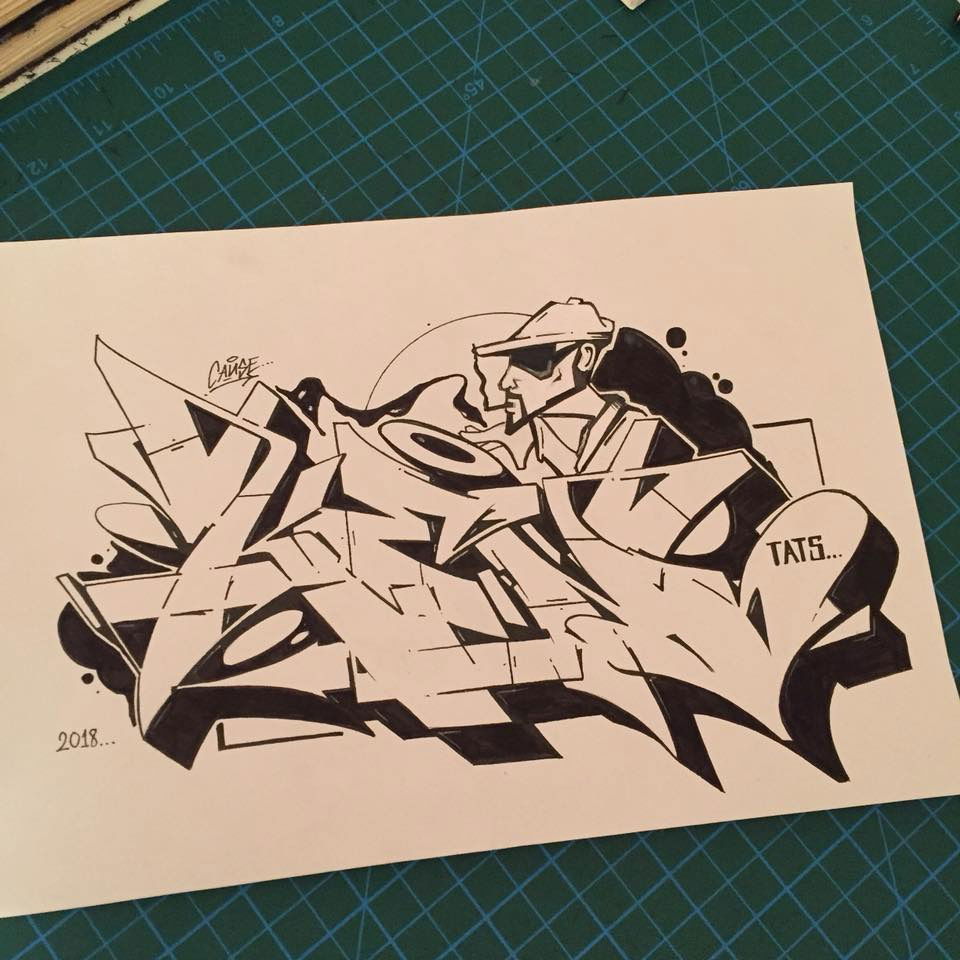 Graffiti Sketch in Turkey - Photo by cAuSetuRk - causeturk, stilbaz, balcans (2018)