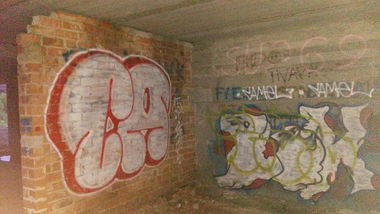 Graffiti Bombing in Santariskes - Photo by cameldrips