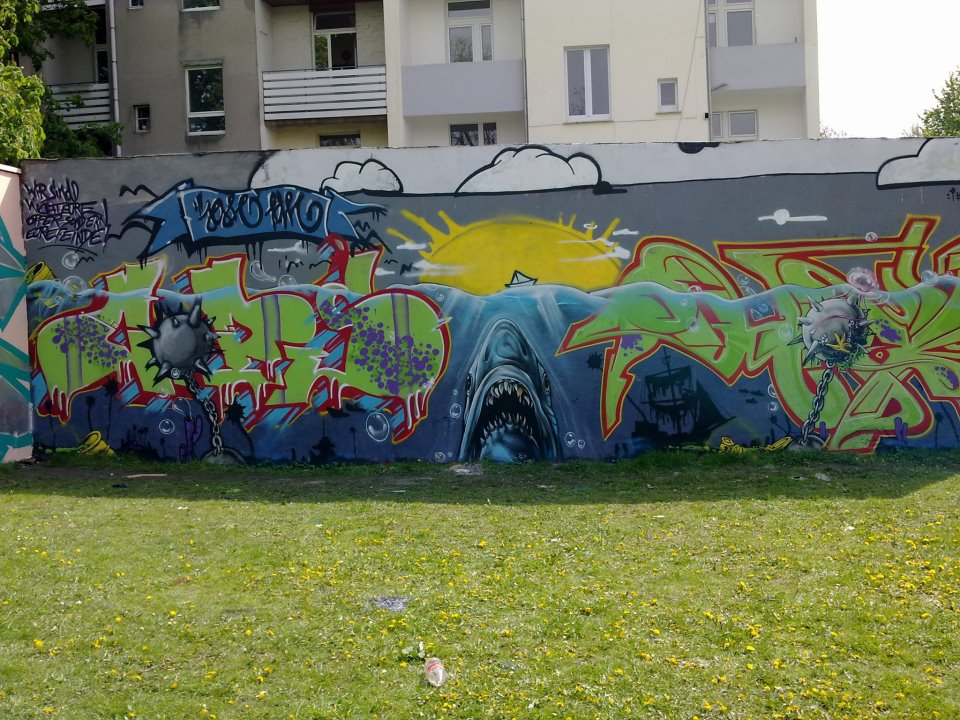 Graffiti Wall - Photo by caput79 - jesm, cops, phox