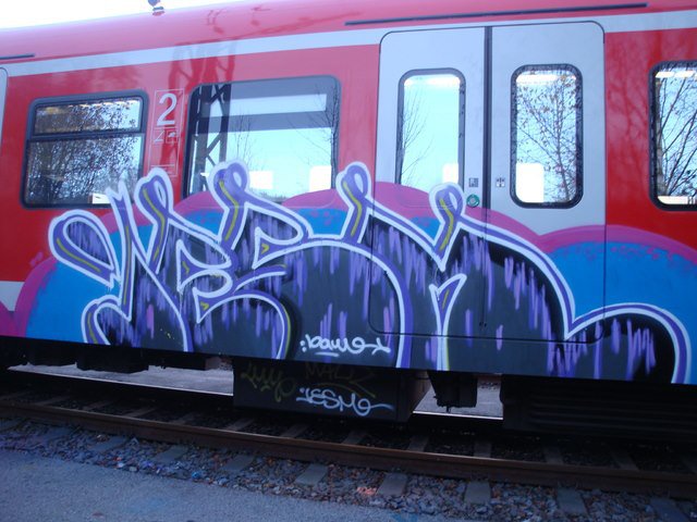 Graffiti Train - Photo by caput79 - jesm, wau, fdm