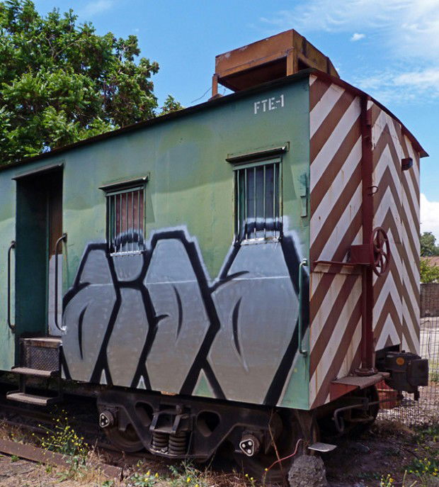 Graffiti Train in Santiago - Photo by caramba - aida, santiago, chile