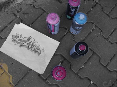 Graffiti Sketch in Ankara - Photo by cascans - Mtn, ?ronlak, skecth