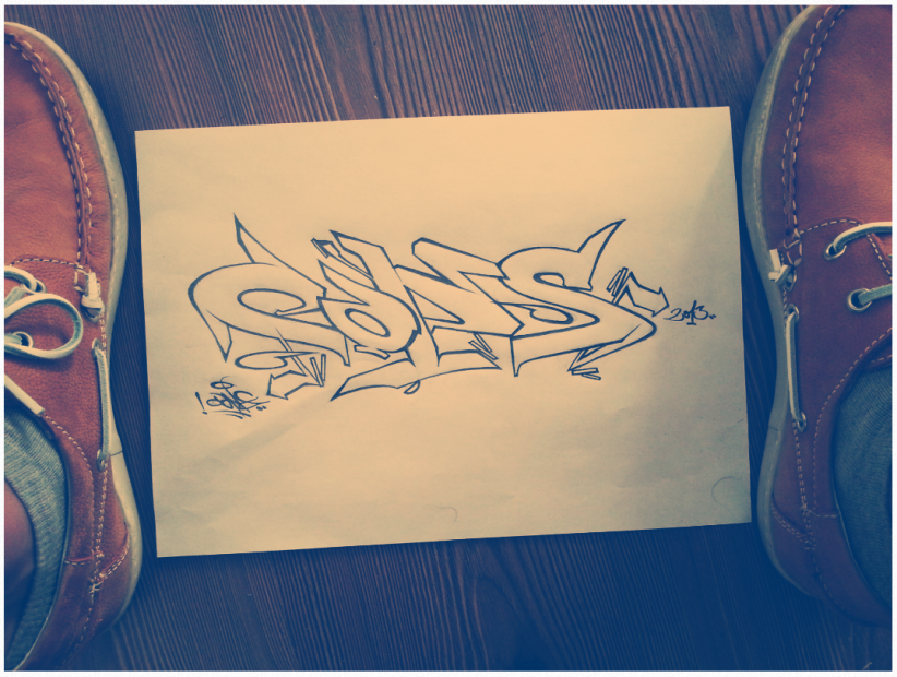 Graffiti Sketch in Ankara - Photo by cascans - Cas, Cans, Ankara (2013)