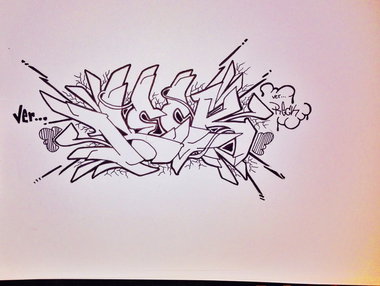 Graffiti Sketch - Photo by cashone47 - Reck (2014)