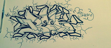 Graffiti Sketch - Photo by cashone47 - Reck