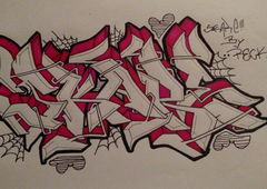 Graffiti Sketch - Photo by cashone47 - Skare, by, reck (2014)