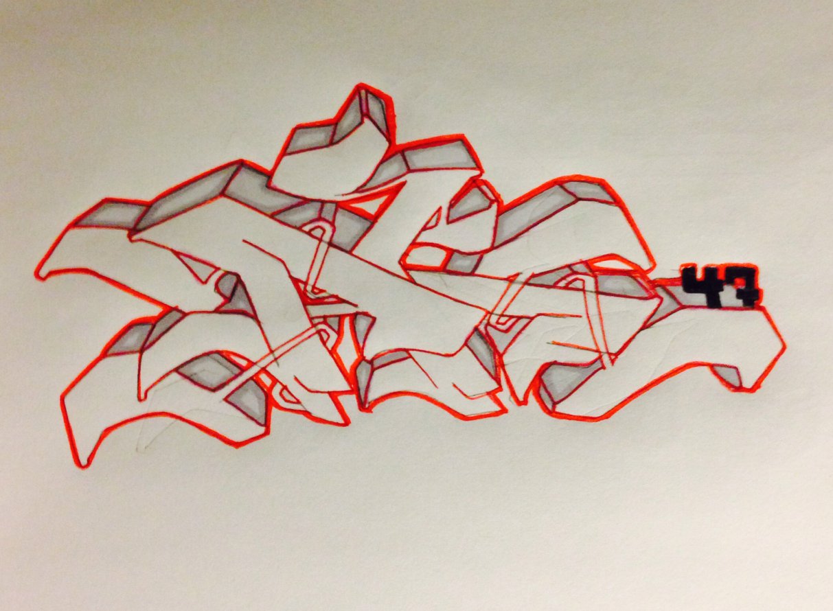 Graffiti Sketch - Photo by cashone47 - Ak47