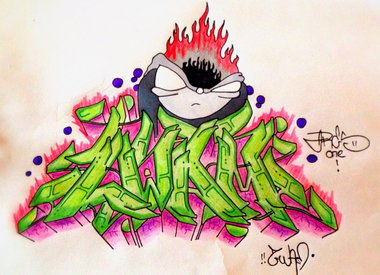 Graffiti Sketch - Photo by cashone47 - Exchange, aresone-zwam (2014)