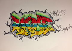 Graffiti Sketch - Photo by cashone47 - Tade, batte, word!!