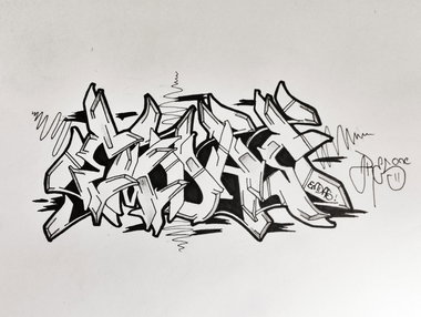 Graffiti Sketch - Photo by cashone47 - Emdas, battle, !