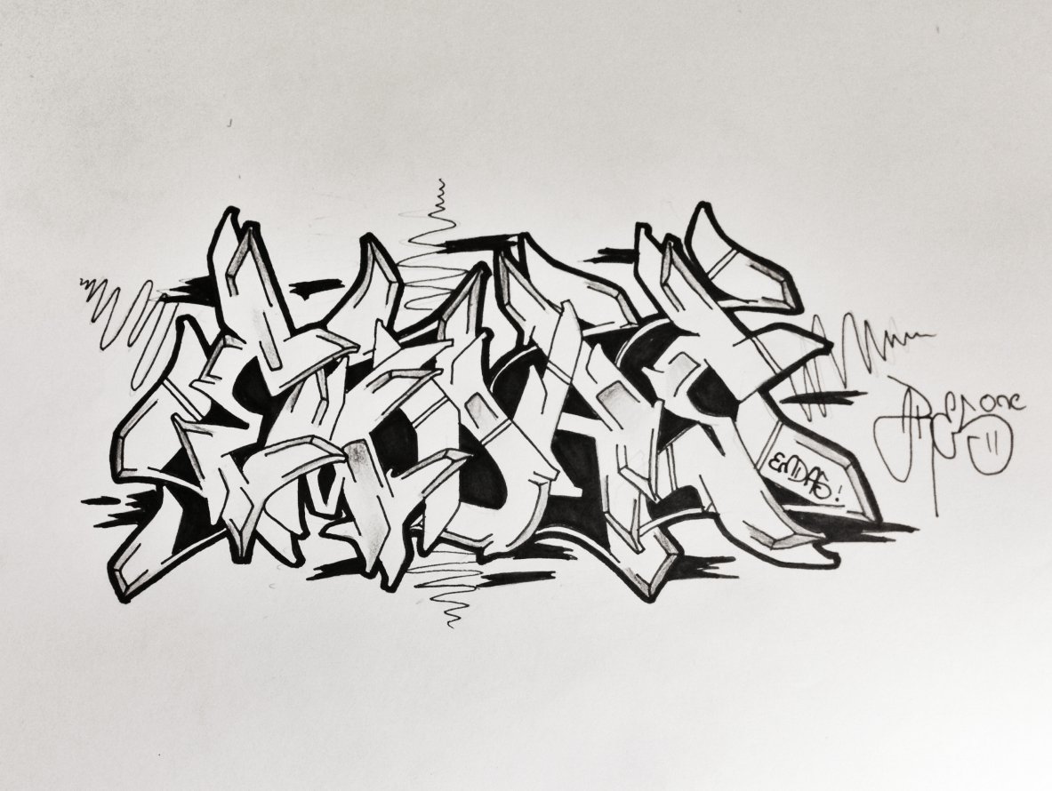 Graffiti Sketch - Photo by cashone47 - Emdas, battle, !