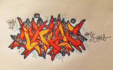 Graffiti Sketch - Photo by cashone47 - Taken, battle, ! (2014)