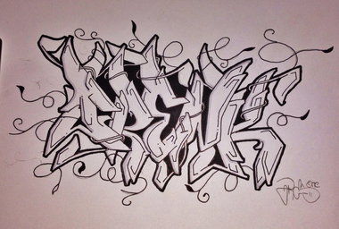 Graffiti Sketch - Photo by cashone47 - Crenk, sketch., :)