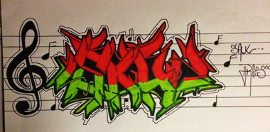 Graffiti Sketch - Photo by cashone47 - Saul, battle (2014)