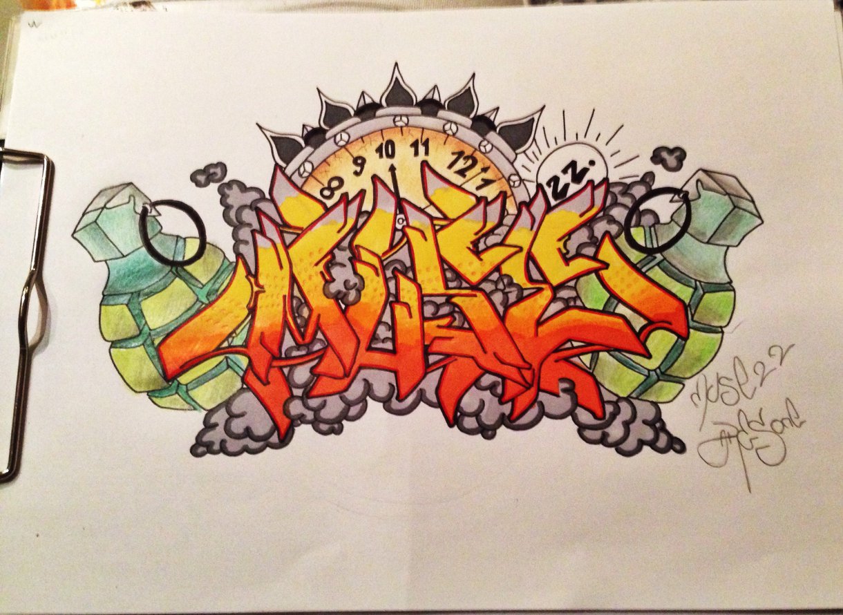 Graffiti Sketch - Photo by cashone47 - Muse22, by, aresone (2014)