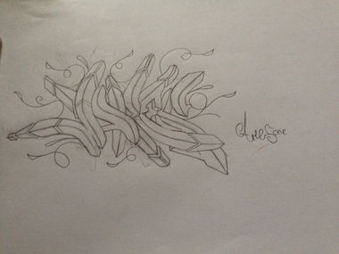 Graffiti Sketch - Photo by cashone47 - Ares, One