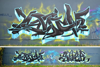 Graffiti Wall in Radebeul - Photo by casom - casom, meth, sker86 (2016)