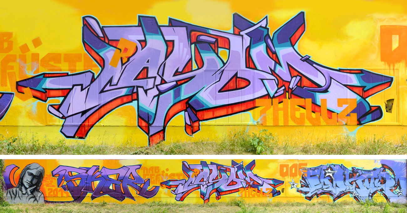 Graffiti Wall in Radebeul - Photo by casom - Meth, sker86, casom (2014)