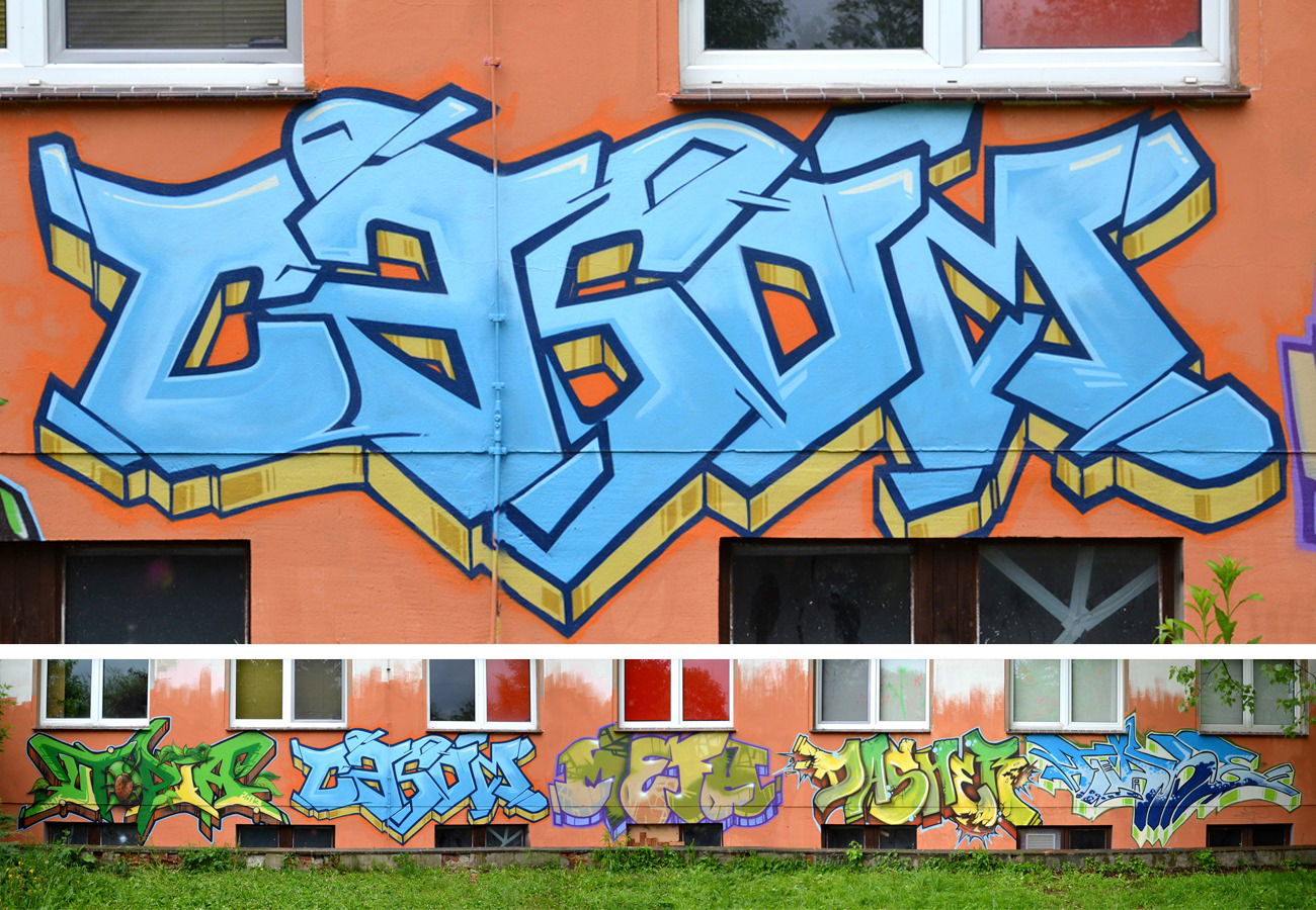 Graffiti Wall in Radebeul - Photo by casom - utopia, casom, meth (2013)