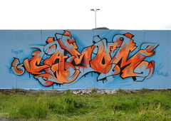 Graffiti Wall in Grossenhain - Photo by casom - casom, sevenhells, 7hells (2018)