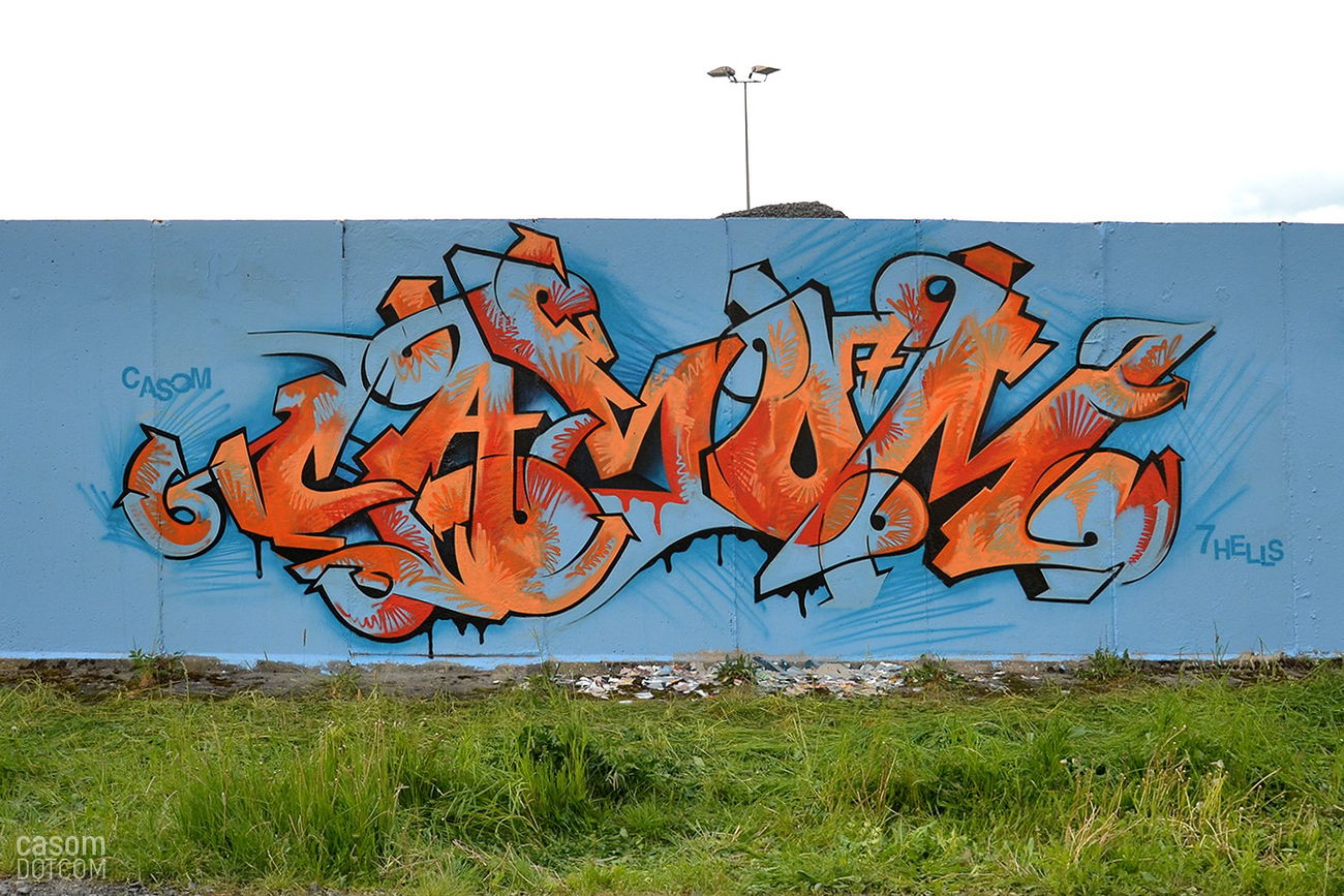 Graffiti Wall in Grossenhain - Photo by casom - casom, sevenhells, 7hells (2018)