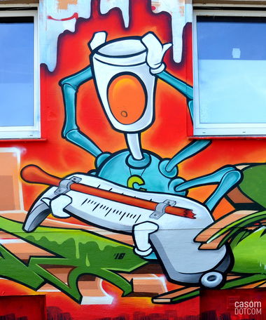 Graffiti Wall in Radebeul - Photo by casom - casom, utopia, sevenhells (2018)