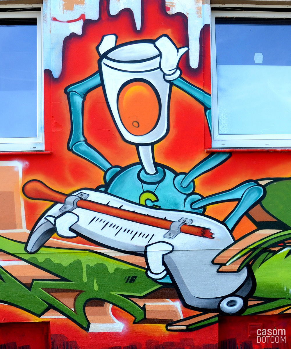 Graffiti Wall in Radebeul - Photo by casom - casom, utopia, sevenhells (2018)