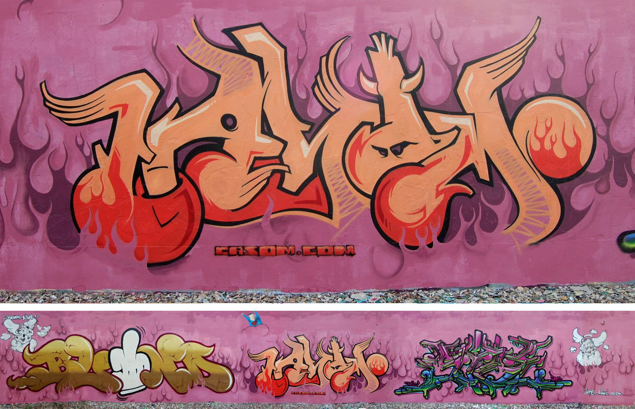 Graffiti Wall in Köthen - Photo by casom - blind, casom, sike2 (2011)