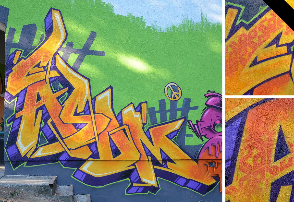 Graffiti Wall in Meißen - Photo by casom - casom, RIP, EduardAldente (2016)