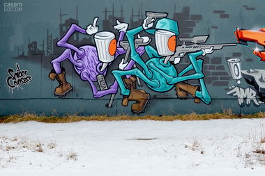 Graffiti Wall in Radebeul - Photo by casom - casom, spidercaps, spidercapsandco (2018)