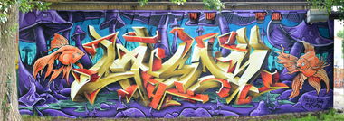 Graffiti Wall in Radebeul - Photo by casom - medusa, casom, seven.hells (2016)