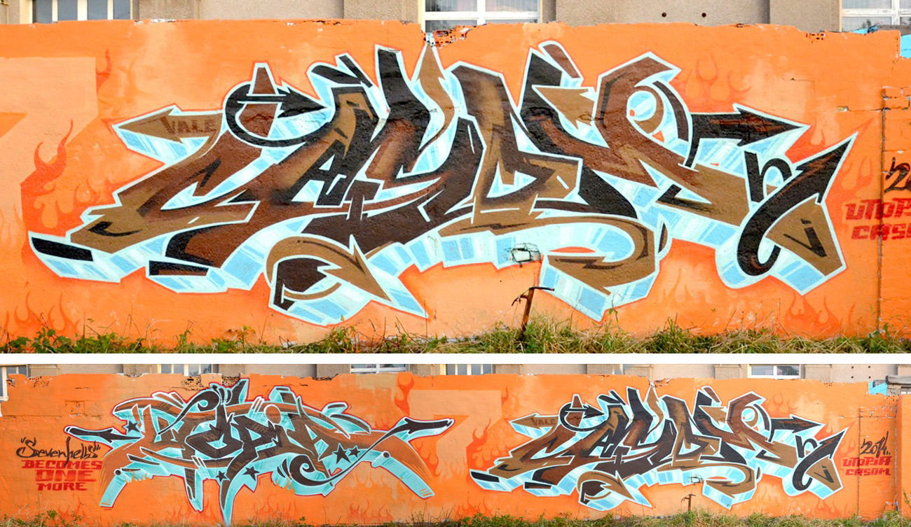 Graffiti Wall - Photo by casom - casom, utopia, 7hells (2014)